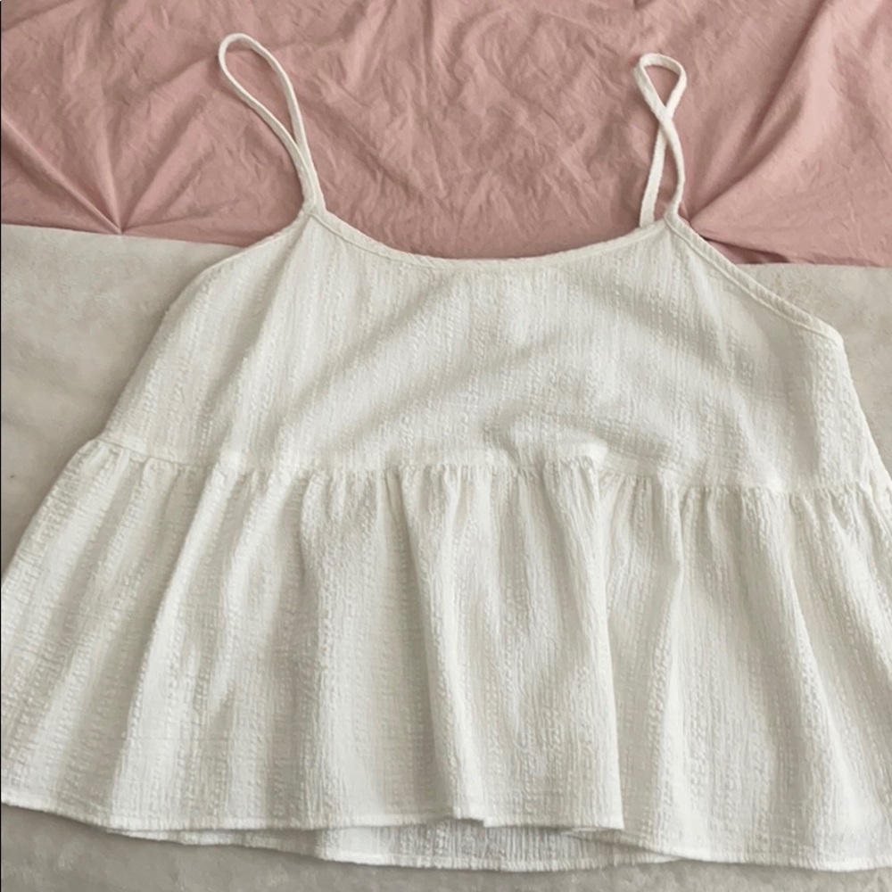 White babydoll tank top